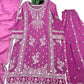 Heavy Faux Georgette Silk Kurti & Plazzo Set with Embroidered Lace Dupatta & Sequin Work