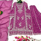 Heavy Faux Georgette Silk Kurti & Plazzo Set with Embroidered Lace Dupatta & Sequin Work