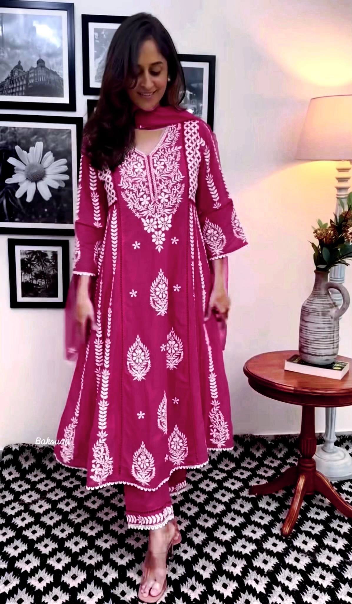 Elegant Pure Faux Georgette Silk Top & Plazzo Set with Dupatta – Multi-Needle Sequins Embroidery