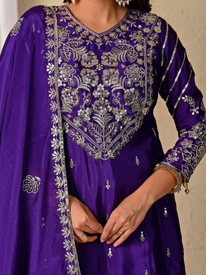 Designer Heavy Chinon Silk Lehenga Choli Set for Women | Embroidery, Zari & Sequence Work | Fully Stitched with Matching Dupatta