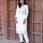 Cambric Cotton Kurti & Pant Set with Multi-Sequin Embroidery – 2-Piece Pair
