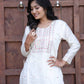 Cambric Cotton Kurti & Pant Set with Multi-Sequin Embroidery – 2-Piece Pair