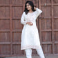 Cambric Cotton Kurti & Pant Set with Multi-Sequin Embroidery – 2-Piece Pair