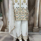 Elegant Faux Georgette Silk Kurti Set with Bottom & Lace-Embellished Dupatta – Multi-Needle Sequins Work (Fully Stitched