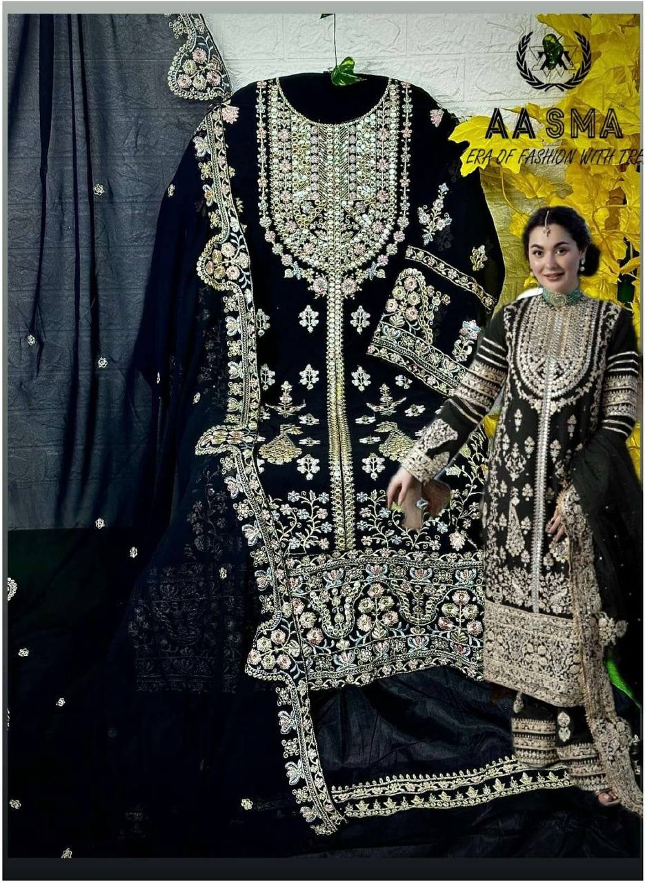 Elegant Faux Georgette Silk Kurti Set with Bottom & Lace-Embellished Dupatta – Multi-Needle Sequins Work (Fully Stitched