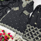 Pure Chinon Silk Embroidered Kurti Plazzo Set with Dupatta (Fully Stitched | Zari & Sequin Work)