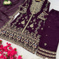Elegant Faux Georgette Silk Kurti Set with Bottom & Lace-Embellished Dupatta – Multi-Needle Sequins Work (Fully Stitched