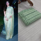 Pista Color Georgette Sequence Saree, Bollywood Style Wedding Party wear Saree Ready to wear Pre-stitch Saree