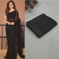 Gorgeous Black Georgette Heavy Sequin work Party Wear Saree