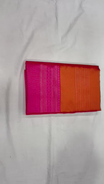 Women's Heavy Banarasi Silk Woven Pattern Modern Jacquard Work Most Trendy and Famous Saree with fully Jacquard Trendy Work Blouse Peice.