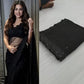 Heena Khan Saree in Black Color With Sequence Work Bollywood Saree for Diwali Party Wear Saree