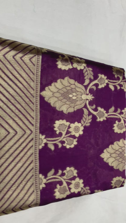 Beautiful wine color soft lichi silk saree for women, jacquard saree with zari weaving work, banarasi saree for funciton, wedding saree