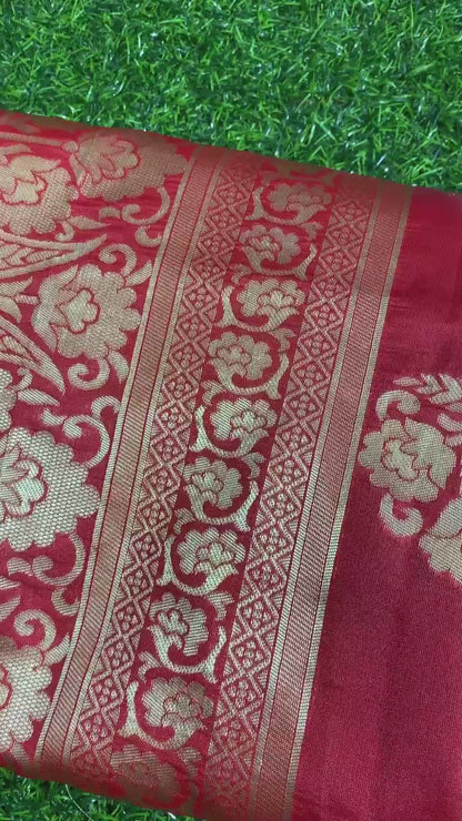 New Jacquard Casual Wear Fancy Half Half Silk Saree, With Blouse Piece, 5.5 M (Separate Blouse Piece)