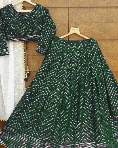 Women Embroidered Attractive Party Wear Silk Wedding Wear  Lehenga choli