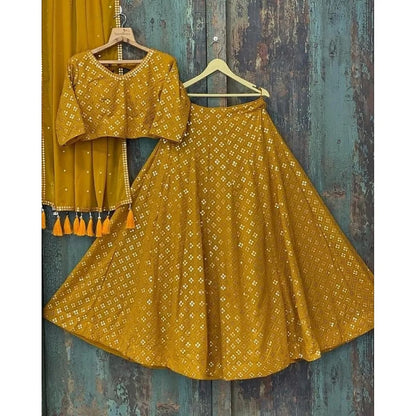 Women Embroidered Attractive Party Wear Silk Wedding Wear  Lehenga choli